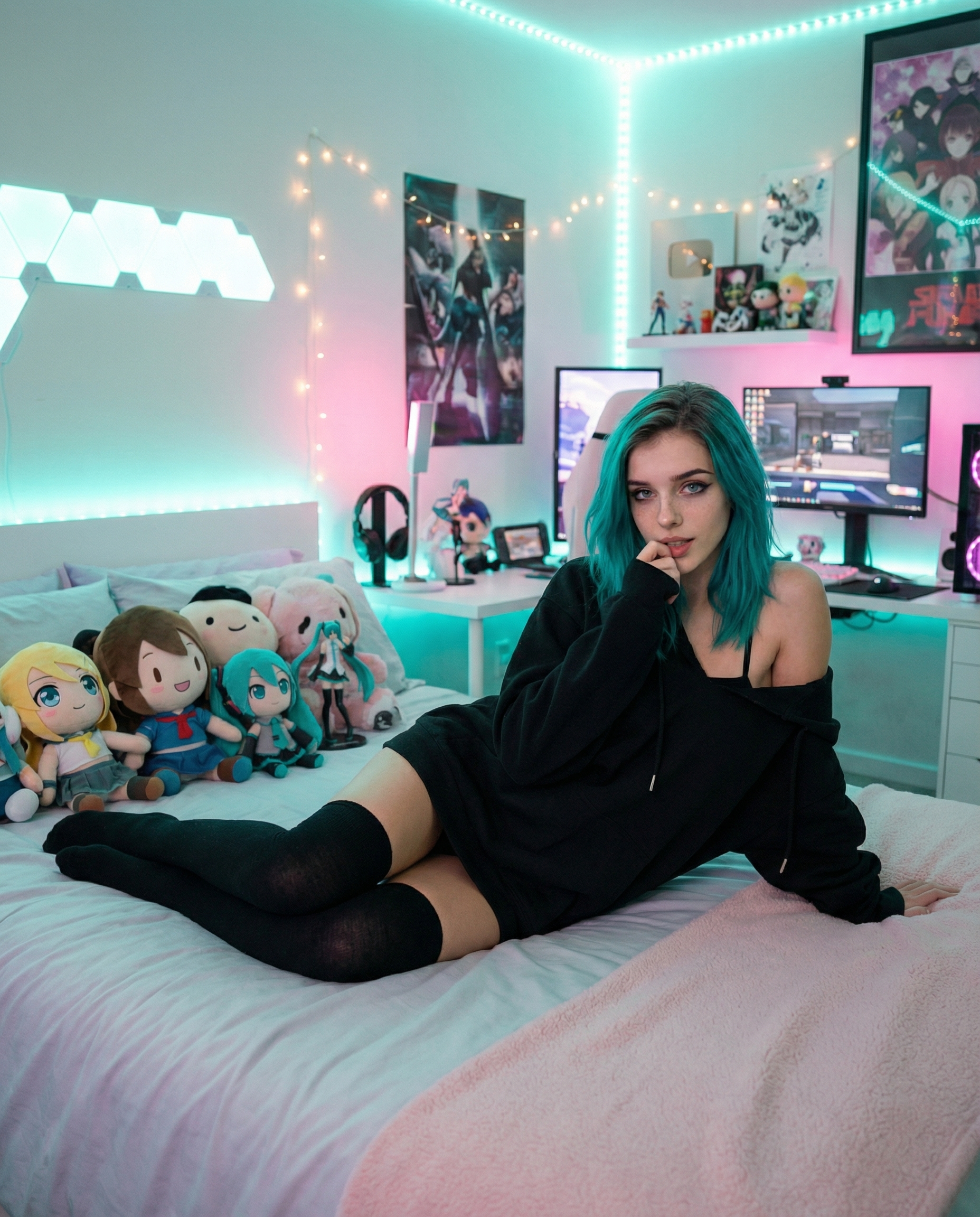 Her bedroom has more personality than most people's entire apartment.