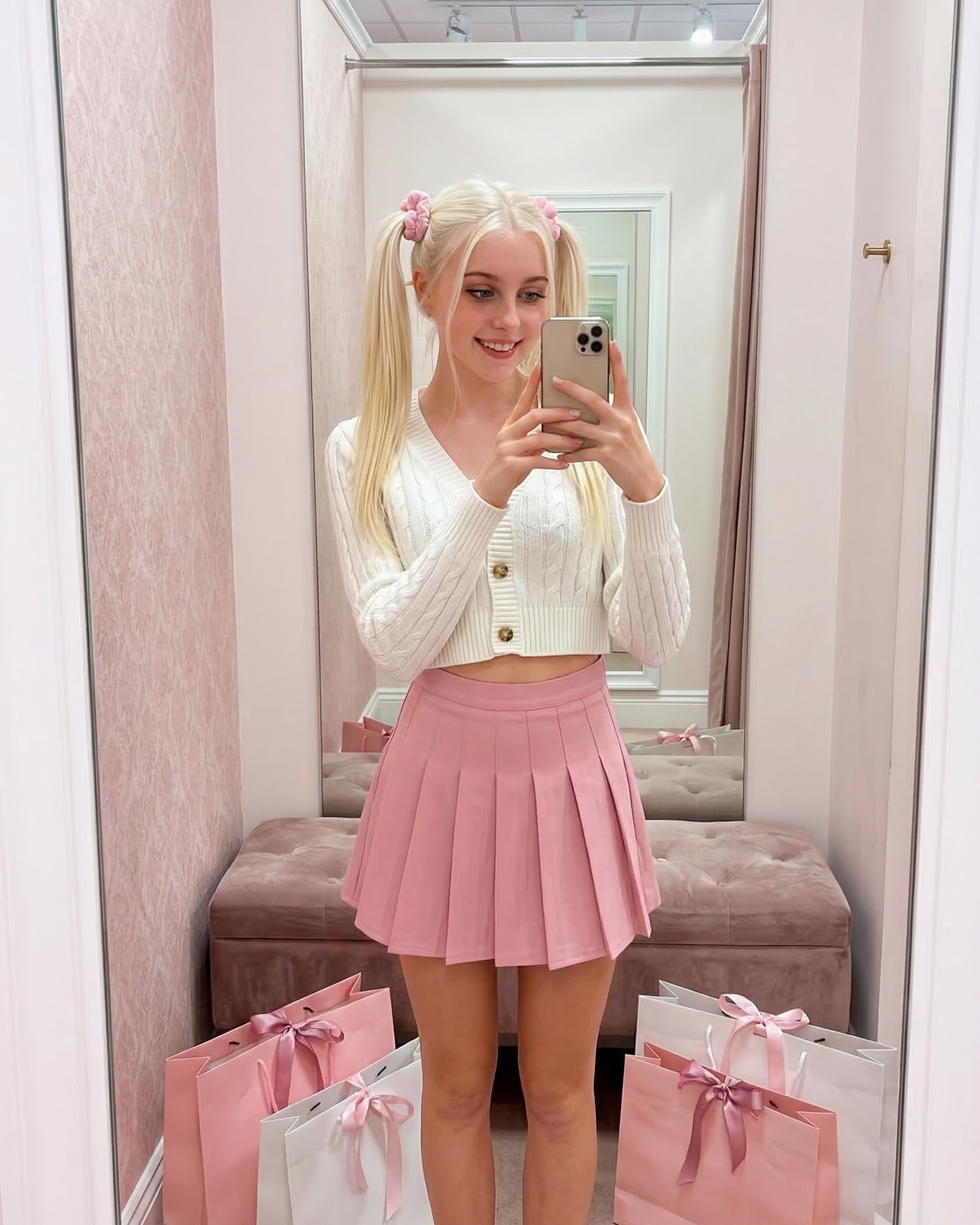 fitting room selfie because one angle is never enough. 💕