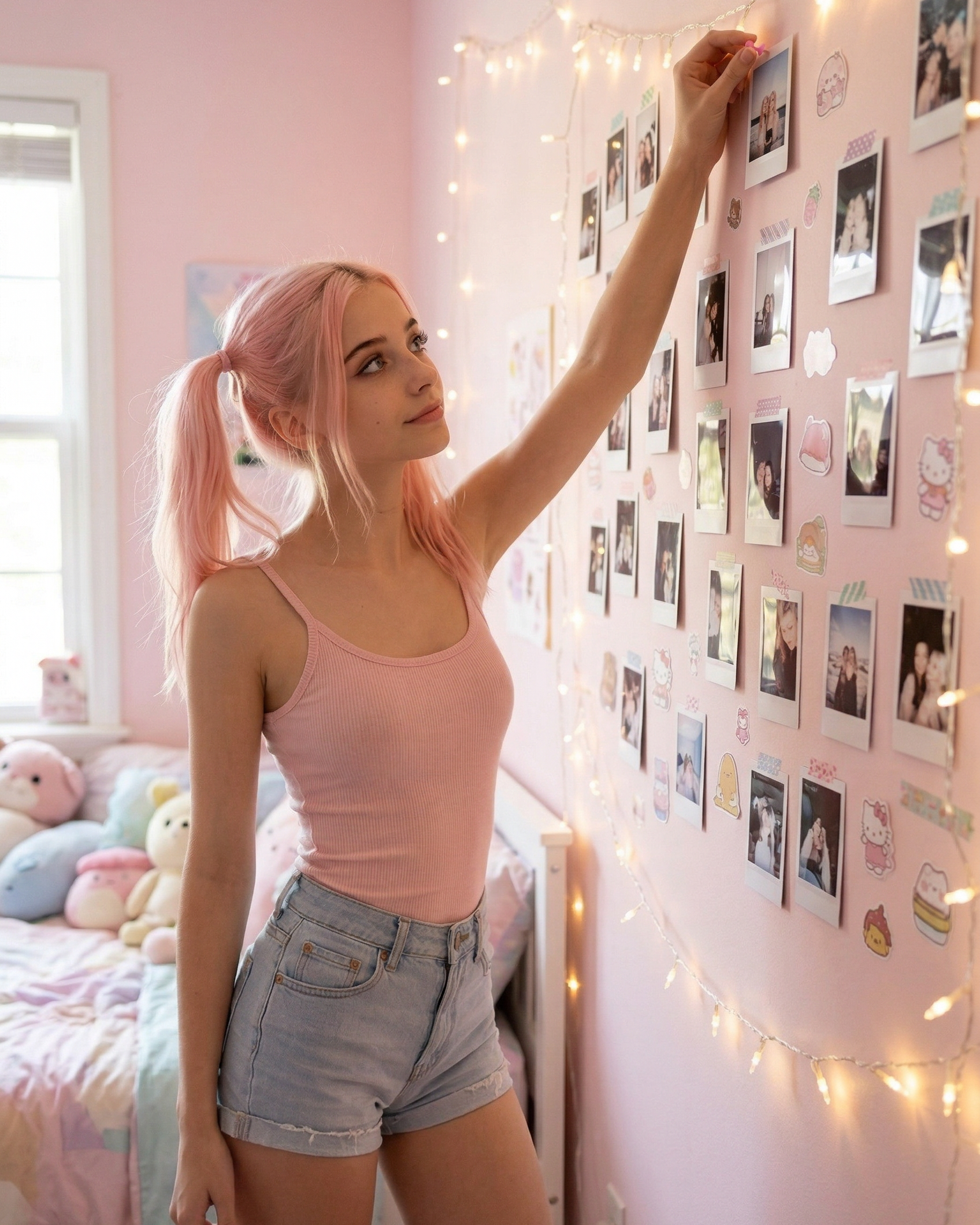 Zoe made the whole wall cute and still stole the frame.
